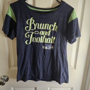 Brunch and Football Kids Shirt - Navy and Green